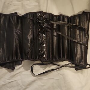 Women's Black Lace-Up Corset